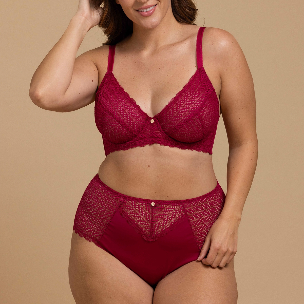 Culotte haute framboise ALISSA